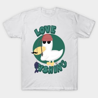 Seagull who loves fishing shirt T-Shirt